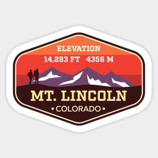 Mt Lincoln Colorado - 14ers Mountain Climbing Badge Sticker